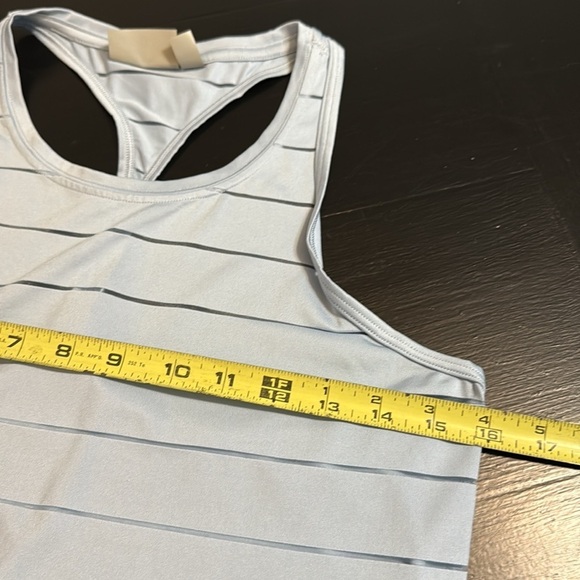 Women's Athleta Blue Striped Tank Top - Picture 5 of 7